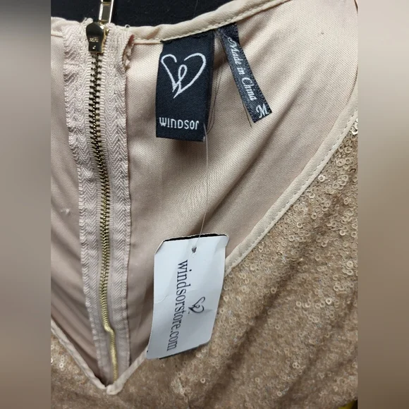 Windsor Sequined Dress With Side Cutouts Size M - Picture 9 of 10